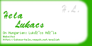 hela lukacs business card